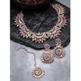 Sukkhi Rose Gold Alloy Necklace Set ( Pack of 1 ) - Rose Gold