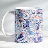 ForVano Anime Printed Mug for Gifting Jujutsu Kaisen Gojo Ceramic Cup with Keychain Combo S2