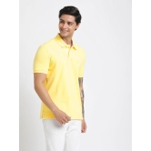 Light Yellow Polo Cotton T-Shirt-XL / Yellow