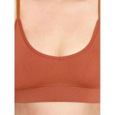 ILRASO - Rust Satin Removable Padding Women's Plunge Bra ( Pack of 1 ) - None