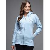 eWools.in Cotton Blend Womens Hooded Sweatshirt ( Blue ) - None