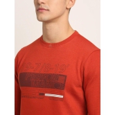 Rodamo Men Rust Printed Sweatshirt