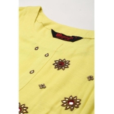 JC4U - Yellow Rayon Womens Straight Kurti - L