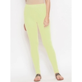 Women Black & Lime Green Pack Of 2 Solid Churidar-Length Leggings