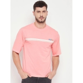 AUSTIZ - Melange Pink Cotton Blend Regular Fit Mens T-Shirt ( Pack of 1 ) - None