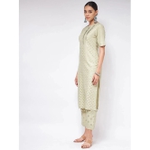 Pannkh - Green Polyester Womens Straight Kurti ( Pack of 1 ) - None