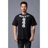 Go Devil 666 (in White) Printed Black Oversized T-Shirt for Men 5XL