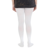 Plain Knitted Tights For Girls - White White 6-8 Years