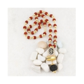 SILVER SHINE Religious Rudraksh Mala Om Gold Pendant for Men and Women - Golden