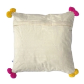 Classic Cotton Cushion Cover with Pompoms - Off White - 16” x 16”