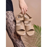 Shoetopia Beige Womens Flats - None