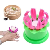 Uttamrobotics Dumpling Moulds-Plastic Momos Dumpling Maker Dough Press Mould Shapes