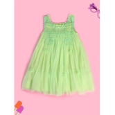 MINI KLUB Nylon A-line Dress For Girls ( Pack of 1 , Green ) - None