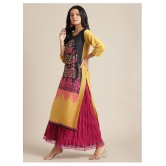 KSUT Yellow Viscose Straight Kurti - Single - S