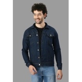 DKGF Fashion Cotton Blend Men''s Denim Jacket - Navy ( Pack of 1 ) - None