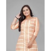 Parastri - Peach Cotton Womens Straight Kurti ( Pack of 1 ) - None