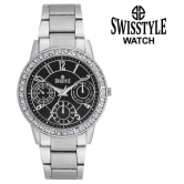 Swisstyle Stainless Steel Round Womens Watch