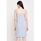 Clovia Crepe Blue Beach Dresses - Single - None