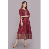 SIPET - Maroon Rayon Women''s Anarkali Kurti ( Pack of 1 ) - None