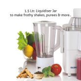 Glen 3 in 1 Juicer Mixer GrinderJuicer Mixer Grinder 4010 500 watt Motor 2 Jars ISI White, 2 Years Warranty