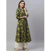 miravan - Green Cotton Womens Flared Kurti ( Pack of 1 ) - None