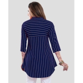 Meher Impex - Navy Blue Crepe Women''s Tunic ( Pack of 1 ) - None