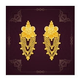 LUV FASHION Golden Drop Earrings ( Pack of 1 ) - Golden