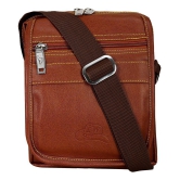 Leather World - Brown Solid Messenger Bag - Brown