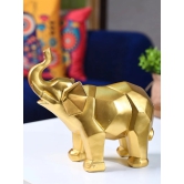 Radiant Elephant Decor Object - Golden Gleam