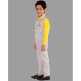 DKGF Fashion - Yellow Cotton Blend Boys Shirt & Pants ( Pack of 1 ) - None