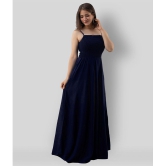 Frionkandy - Navy Rayon Womens Gown ( Pack of 1 ) - None