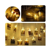 YUTIRITI  20 LED Photo Clip String Home Lights for Hanging Photos Cards Memos Home Office Bedroom Decoration (Warm)