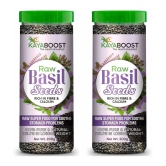 Basil Seeds for Weight Loss | Sabja Seeds | Basil Seeds, Pack of 2 (400 g)