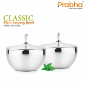 Classic Double Wall Plain Serving Bowl, 2 Pcs - 1000ml