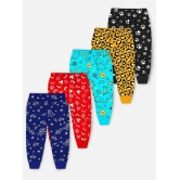 Trampoline Multi Cotton Blend Boys Trackpant ( Pack of 5 ) - None