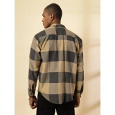 Rigo Flannel Oversized Fit Checks Full Sleeves Mens Casual Shirt - Beige ( Pack of 1 ) - None