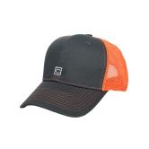 Chokore Curved Brim Mesh Baseball Cap  (Charcoal Black & Orange)