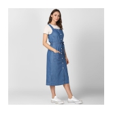 StyleStone Denim Blue Fit And Flare Dress - Single - None