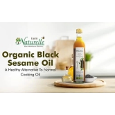 Farm Naturelle-Organic Virgin Cold Pressed Black Sesame Seed/Til/Gingelly Cooking Oil (1L)