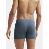 Jockey 8008 Men Super Combed Cotton Rib Solid Boxer Brief - Deep Slate - None