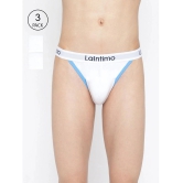 La Intimo White Cotton Mens Bikini ( Pack of 3 ) - None