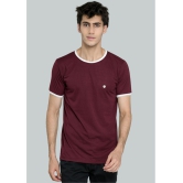 LEEBONEE - Wine Cotton Blend Regular Fit Men's T-Shirt ( Pack of 1 ) - L, Wine