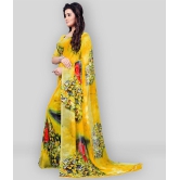 Anand - Yellow Georgette Saree With Blouse Piece ( Pack of 1 ) - Yellow