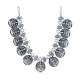 Sukkhi Alloy Silver Traditional Necklaces Set Collar - Silver