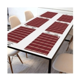 E-Retailer Set of 6 PVC Table Mats - Red