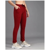 Addyvero Maroon Cotton Blend Trackpants - Single - 36