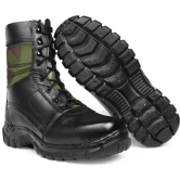 BHADAURIA TRADERS Genuine Leather DMS Army Commando Police Boots For Men  (Black)