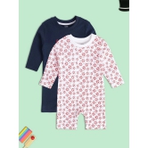 miniklub Multicolor Cotton Rompers For Baby Boy ( Pack of 2 ) - None