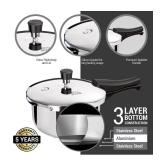 Milton Pro Cook Triply Pressure Cooker With Outer Lid (15 litre) Silver