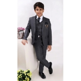 DKGF Fashion - Black Polyester Boys Suit ( ) - None